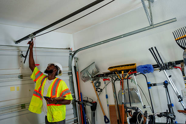 Professional Garage Door Maintenance technician working in Rensselaer, IN